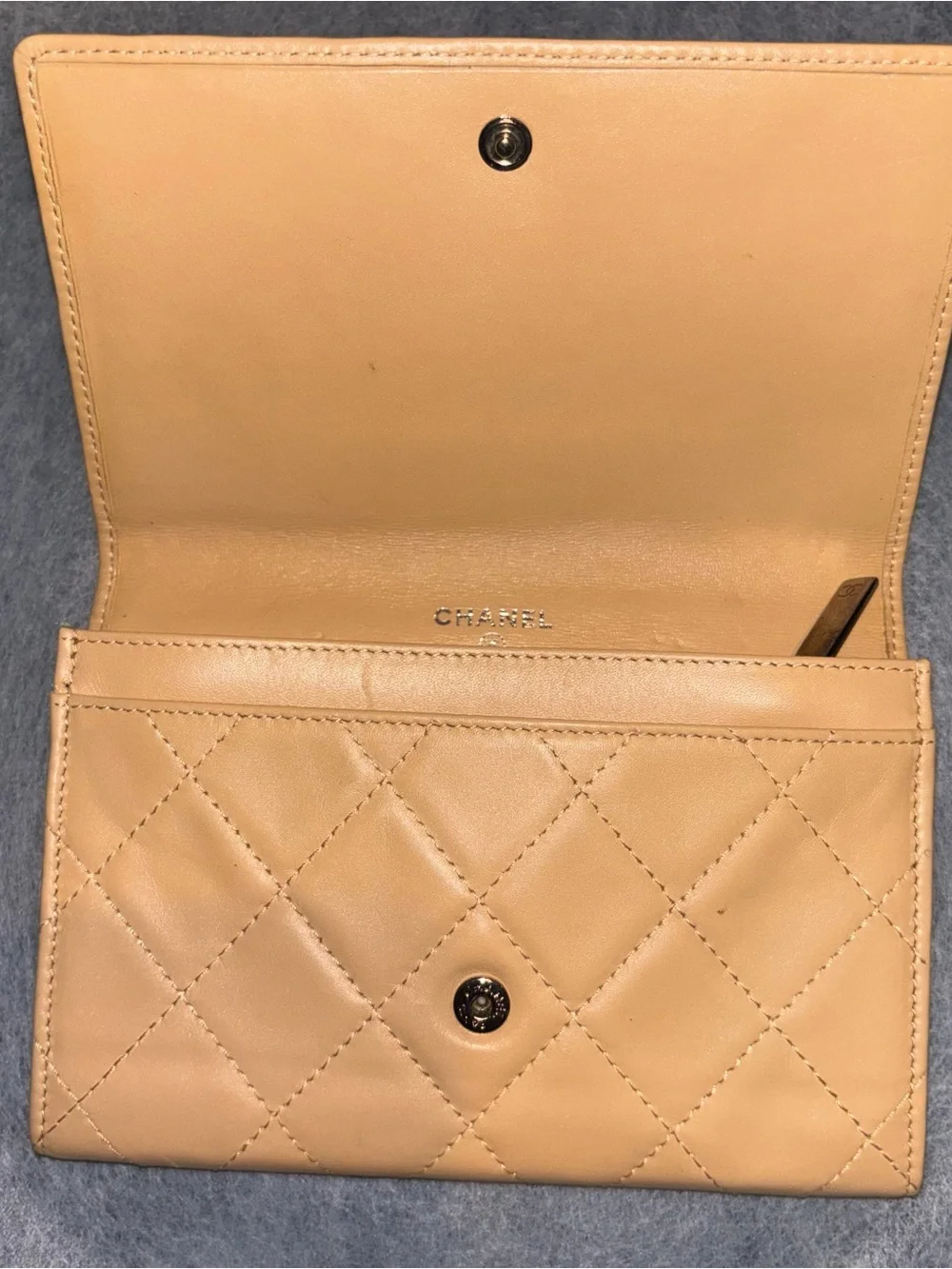 CHANEL Calfskin Quilted Cambon CC Wallet – Yellow Beige with Gold CC Accents